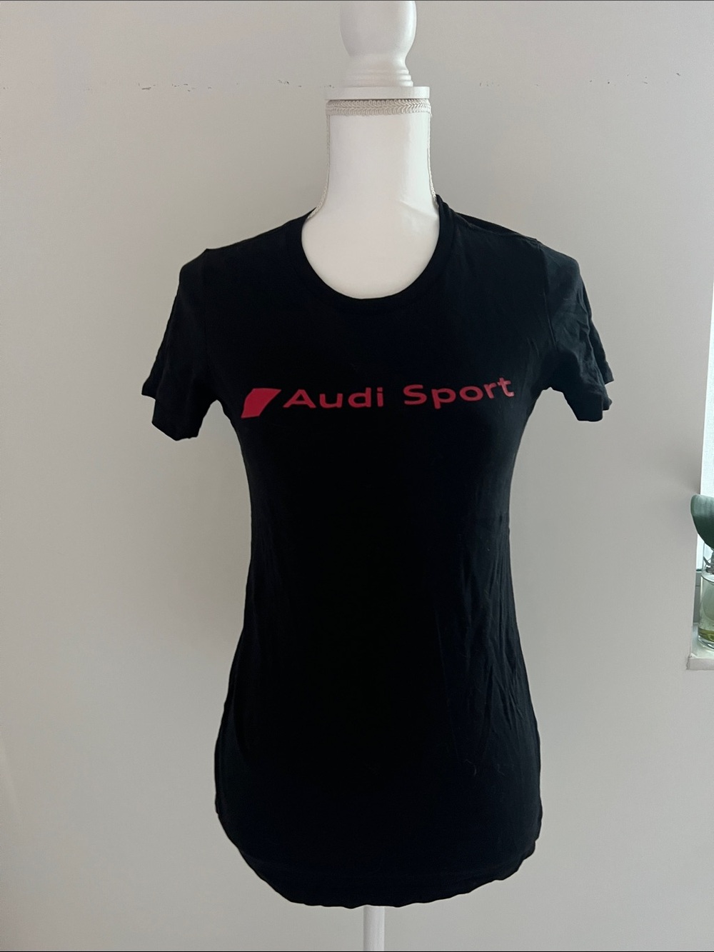 Audi Sport Women's Black Short-Sleeve Logo Tee